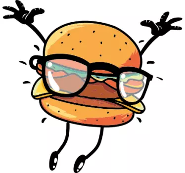 Maglietta infantile personaggio hamburger felice - TenStickers