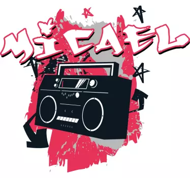 Maglietta infantile stile retro boombox - TenStickers