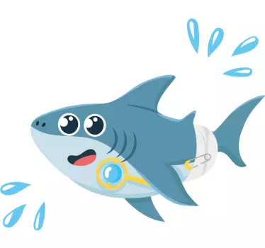 Maglietta infantile avventura con gli squali adorabili - TenStickers