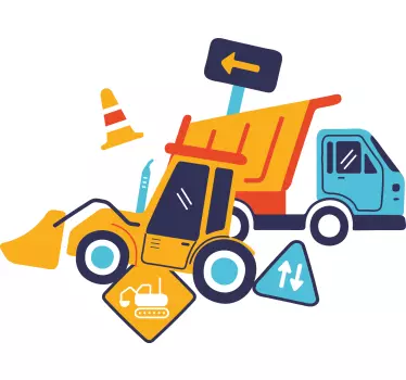 Maglietta infantile veicolo da costruzione - TenStickers