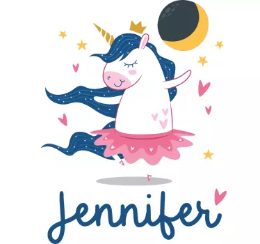 T-shirt infantile Ballerina unicorno su nuvola - TenStickers