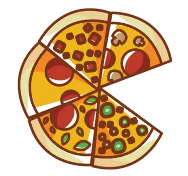 Magliette di coppia Abbinamento pizza al taglio - TenStickers