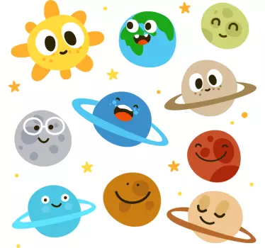 Maglietta infantile personaggi planetari - TenStickers