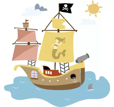 Maglietta infantile avventura sulla nave dei pirati - TenStickers