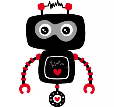 T-shirt infantile Camiseta robot cartone animato negro - TenStickers