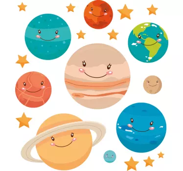 Maglietta infantile amici del pianeta carini - TenStickers
