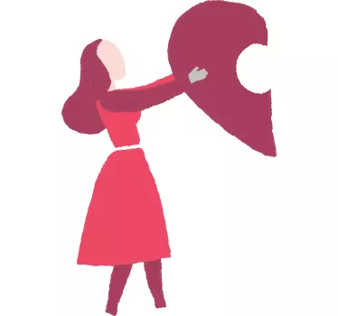 Maglietta fidanzati cuore unito - TenStickers