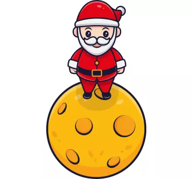 Maglietta infantile babbo natale sulla luna - TenStickers