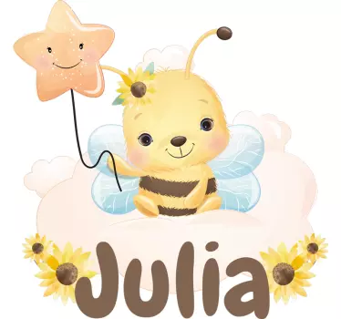 Maglietta infantile ape e stella carina - TenStickers