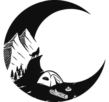 Maglietta infantile scena di campeggio al chiaro di luna - TenStickers