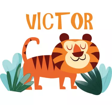 Maglietta infantile tigre carina con nome - TenStickers