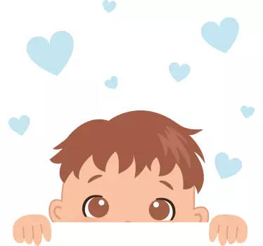 Maglietta infantile bambino carino con cuori - TenStickers