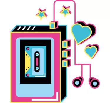 Maglietta infantile simbolo nastro retro - TenStickers