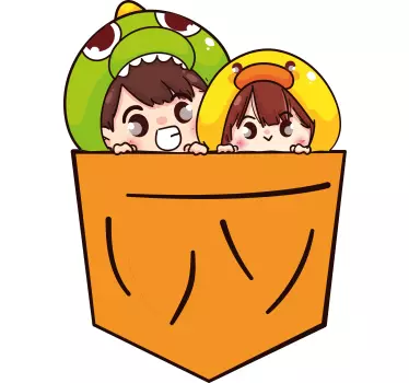 Maglietta infantile divertente tasca giocosa - TenStickers