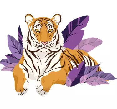 Maglietta infantile tigre tra le foglie - TenStickers