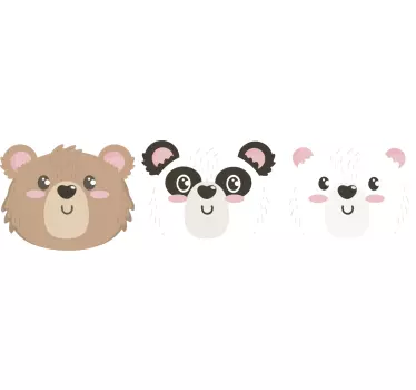 Maglietta infantile volti di animali carini - TenStickers