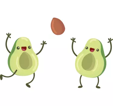 Maglietta infantile personaggi avocado saltellanti - TenStickers