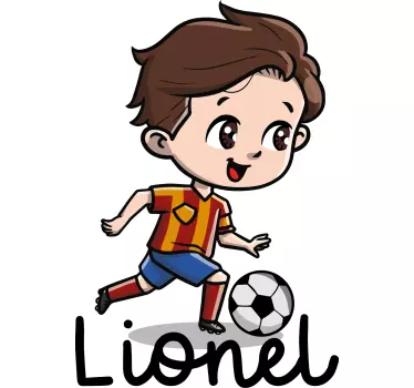 Maglietta infantile giocatore di calcio carino - TenStickers
