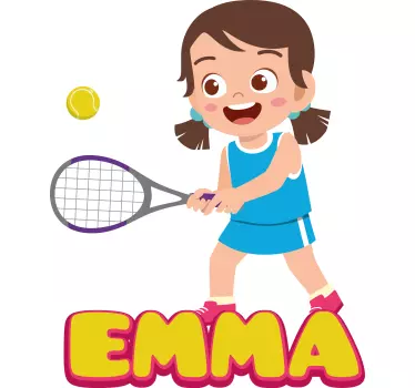 Maglietta infantile giocatore di tennis con nome - TenStickers