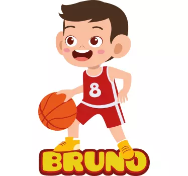 Maglietta infantile giovane giocatore di basket emozionato - TenStickers