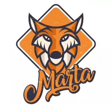 Maglietta infantile volpe con nome - TenStickers