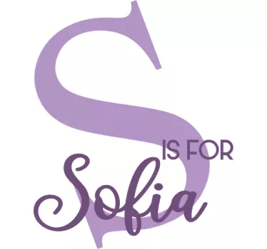 Maglietta infantile s è per sofia - TenStickers