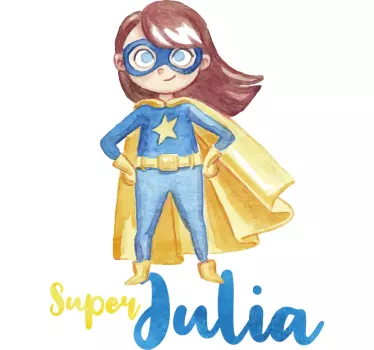Magliette con nome ragazza supereroe personalizzata - TenStickers