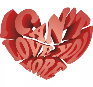 Magliette di coppia scritta che forma un cuore - TenStickers