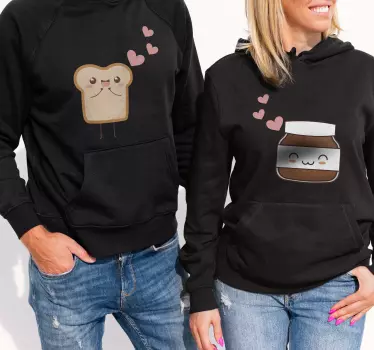 Maglietta di coppia Pane e nutella - TenStickers