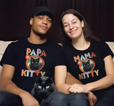 Magliette di coppia personalizzabile papà e mamma animale - TenStickers
