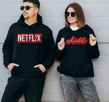 Felpa fidanzati netflix e chill - TenStickers