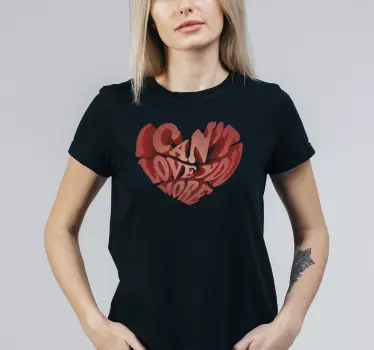 Magliette di coppia scritta che forma un cuore - TenStickers