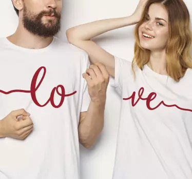 Maglietta fidanzati abbigliamento espressione amore - TenStickers