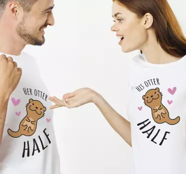 Maglietta fidanzati amore di foche coppie - TenStickers