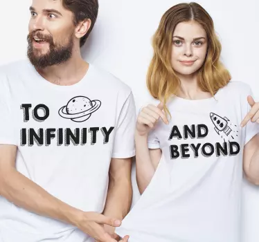 Maglietta fidanzati avventura spaziale - TenStickers