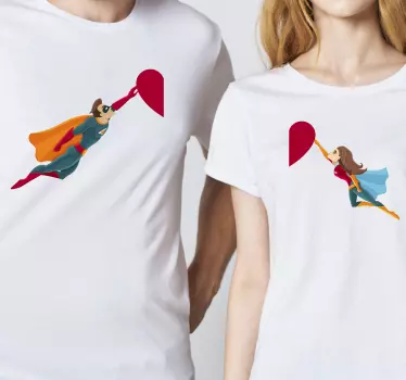 Maglietta fidanzati celebrazione dell'amore eroico - TenStickers