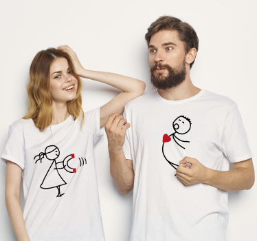 Maglietta fidanzati charme di coppia carina - TenStickers
