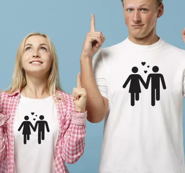 Maglietta fidanzati coppie carine che si tengono per mano - TenStickers