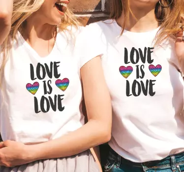 Maglietta fidanzati cuori dell'amore - TenStickers
