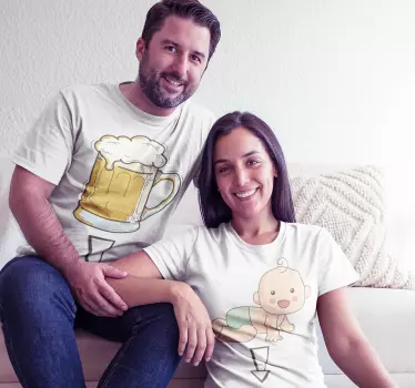 Maglietta fidanzati divertente per coppie - TenStickers
