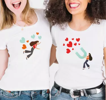 Maglietta fidanzati fascino che attira amore - TenStickers