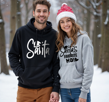 Maglietta fidanzati la preferita di babbo natale - TenStickers