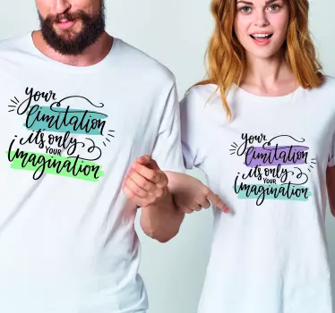 Maglietta fidanzati la tua immaginazione è limitata - TenStickers