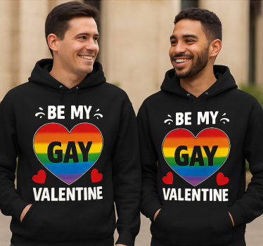 Maglietta fidanzati lgbt sii il mio san valentino - TenStickers