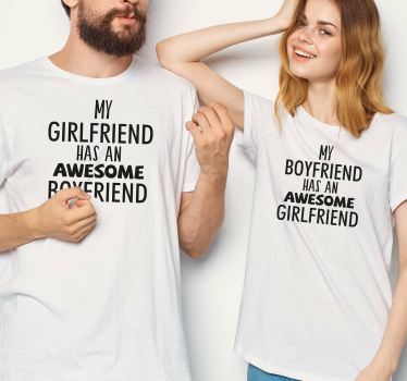 Maglietta fidanzati ragazzo e ragazza fantastici - TenStickers