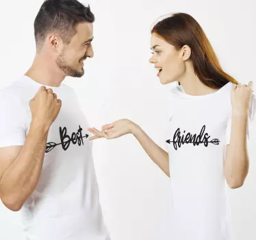 Maglietta fidanzati miglior legame amichevole - TenStickers