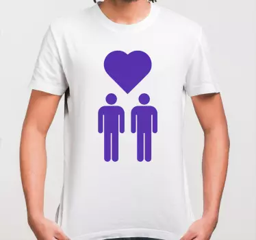 Maglietta fidanzati simbolo d'amore viola - TenStickers