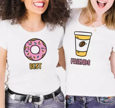 Maglietta fidanzati tema migliori amici - TenStickers
