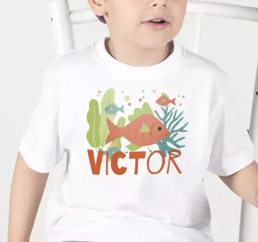 Maglietta infantile a tema pesci colorati - TenStickers