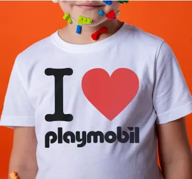 Maglietta infantile amore per l'abbigliamento playmobil - TenStickers